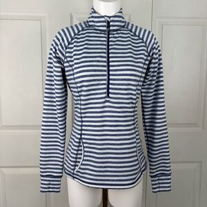 Lucy Blue Striped Half-Zip Athletic Pullover